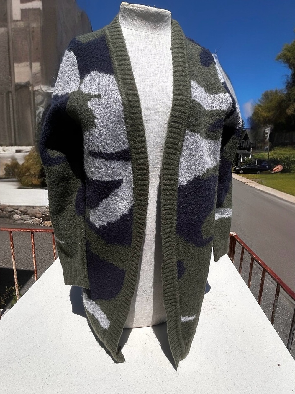 TRIBAL Camouflage Cardigan Sweater - PS